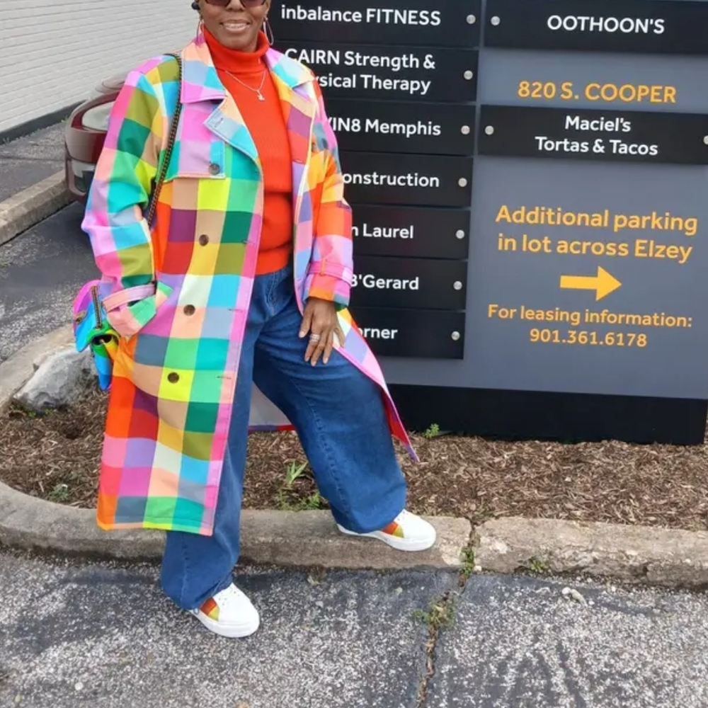 Colorful Plaid Coat - Picture 8 of 12